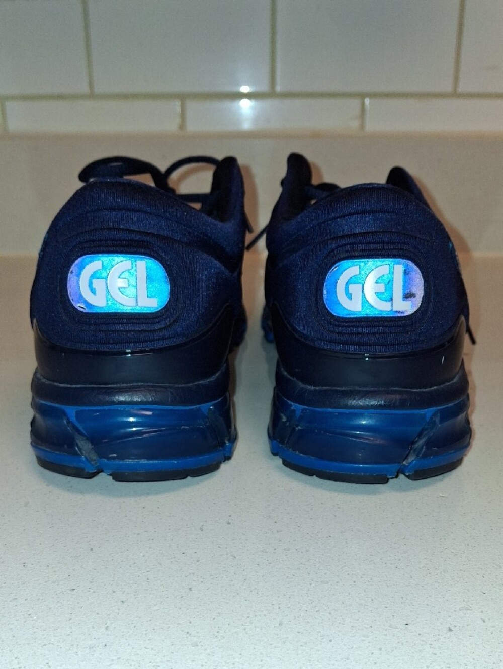ASICS Men's Navy and Black Athletic Running Shoes - Picture 2 of 9